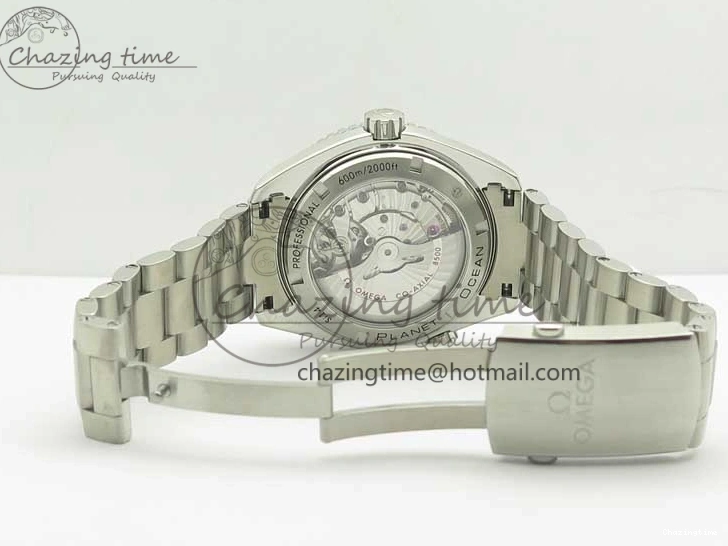 0309 EyeCatching Planet Ocean Professional Ceramic Bezel 45.5mm 1:1 VSF Best Edition Silver Markers on SS Bracelet A8500 Super Clone 8050